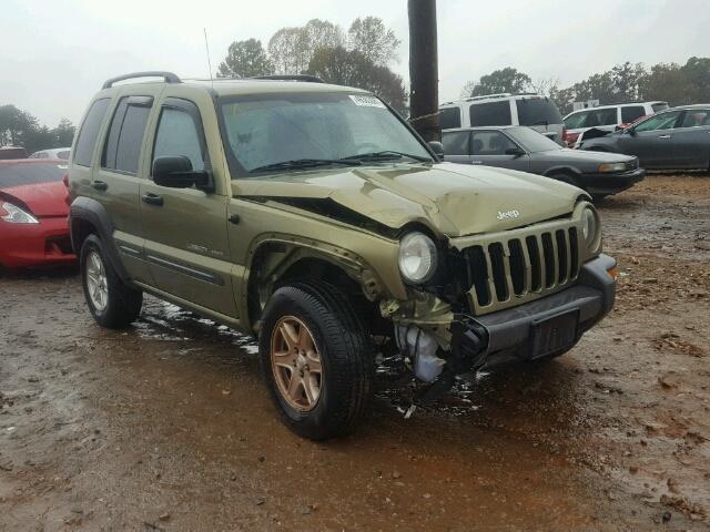 1J8GK48K63W682222 - 2003 JEEP LIBERTY SP GREEN photo 1