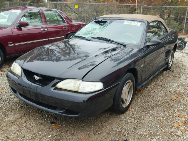 1FAFP4443WF230122 - 1998 FORD MUSTANG BLACK photo 2