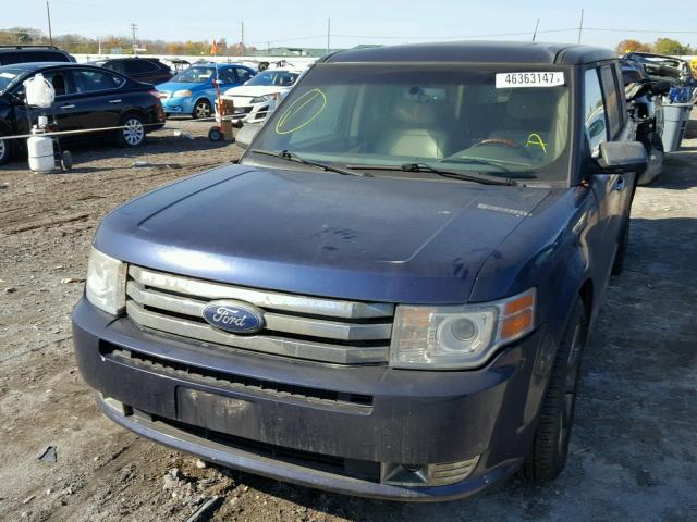 2FMHK6DT0BBD21585 - 2011 FORD FLEX LIMIT BLUE photo 2