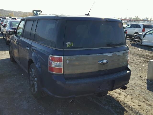 2FMHK6DT0BBD21585 - 2011 FORD FLEX LIMIT BLUE photo 3