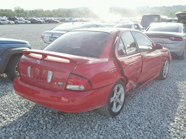 3N1AB51D63L723701 - 2003 NISSAN SENTRA SE- RED photo 4