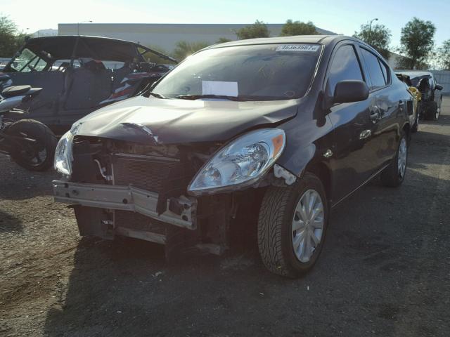 3N1CN7AP5EL837133 - 2014 NISSAN VERSA S BLACK photo 2