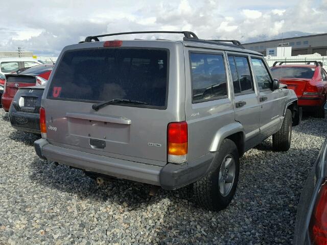 1J4FF48S81L628923 - 2001 JEEP CHEROKEE S GRAY photo 4