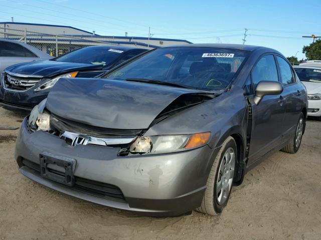 2HGFA16528H524937 - 2008 HONDA CIVIC LX GRAY photo 2