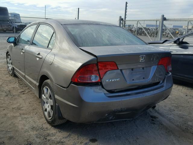 2HGFA16528H524937 - 2008 HONDA CIVIC LX GRAY photo 3