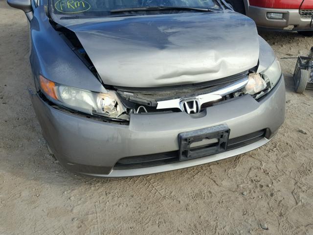 2HGFA16528H524937 - 2008 HONDA CIVIC LX GRAY photo 9