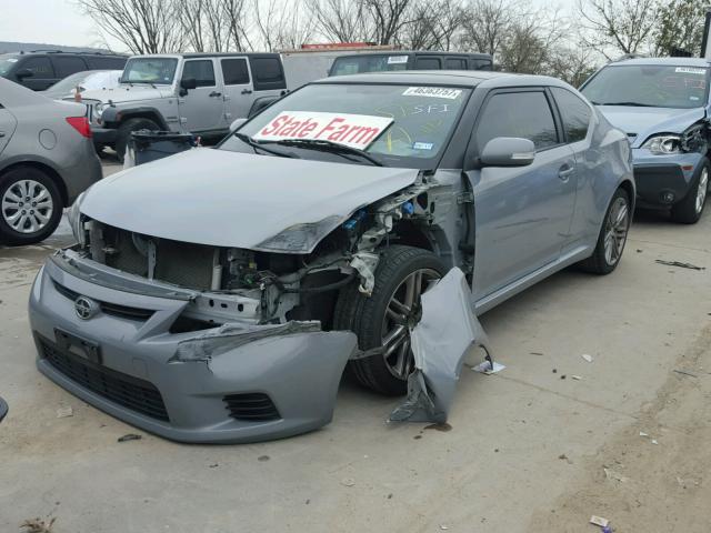 JTKJF5C76D3045711 - 2013 SCION TC GRAY photo 2