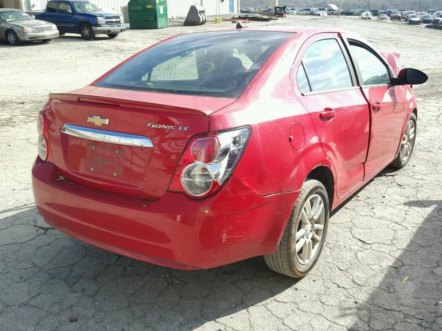 1G1JC5SH3D4186040 - 2013 CHEVROLET SONIC LT RED photo 4