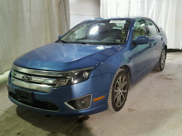 3FAHP0HA1AR267912 - 2010 FORD FUSION SE BLUE photo 2