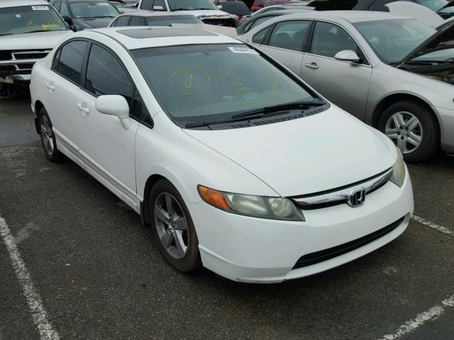 1HGFA16826L093817 - 2006 HONDA CIVIC EX WHITE photo 1