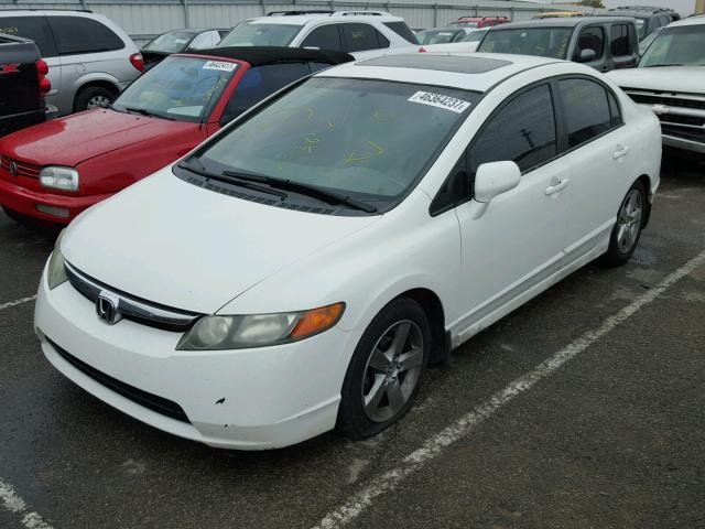 1HGFA16826L093817 - 2006 HONDA CIVIC EX WHITE photo 2