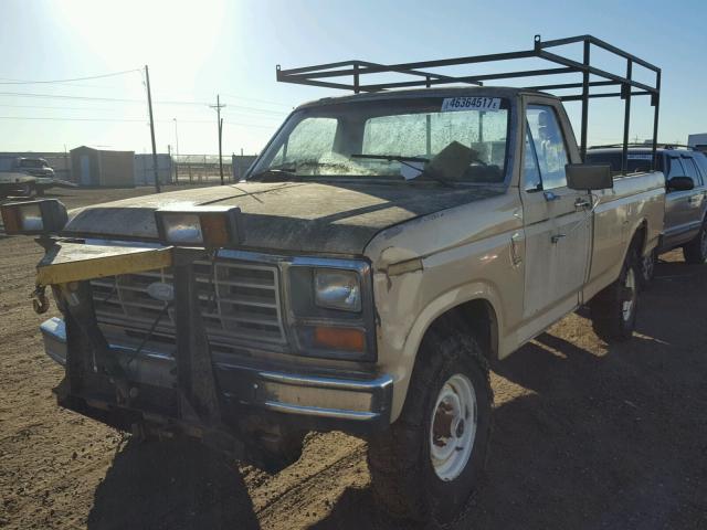 1FTHF26G7EPA75827 - 1984 FORD F250 YELLOW photo 2