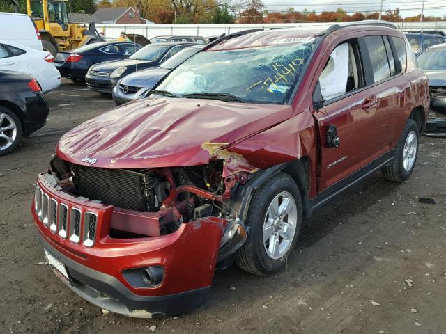 1C4NJCBA5FD177963 - 2015 JEEP COMPASS SP RED photo 2