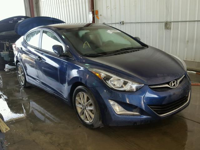 5NPDH4AE3FH594042 - 2015 HYUNDAI ELANTRA SE BLUE photo 1