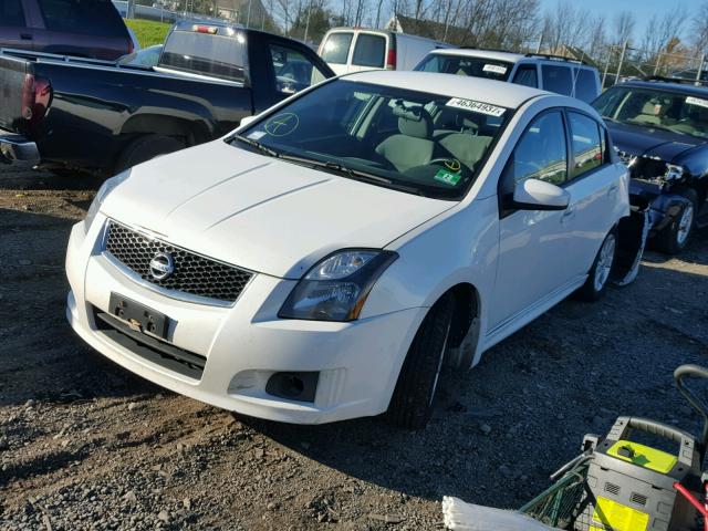 3N1AB6AP6CL663354 - 2012 NISSAN SENTRA 2.0 WHITE photo 2