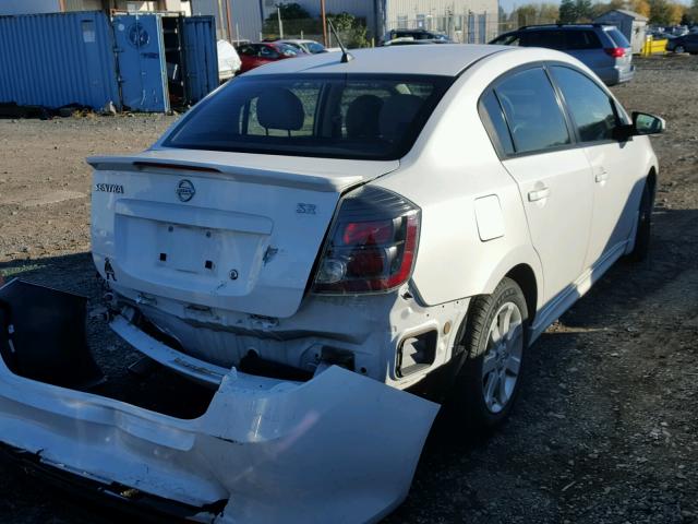 3N1AB6AP6CL663354 - 2012 NISSAN SENTRA 2.0 WHITE photo 4