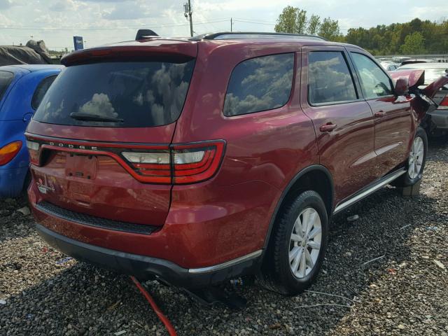 1C4RDHAG4EC405404 - 2014 DODGE DURANGO SX RED photo 4