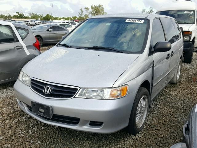 5FNRL18552B054533 - 2002 HONDA ODYSSEY LX SILVER photo 2