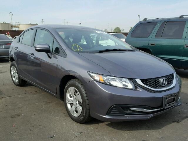 19XFB2F5XEE202815 - 2014 HONDA CIVIC LX GRAY photo 1