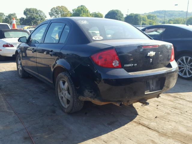 1G1AT58HX97106486 - 2009 CHEVROLET COBALT LT BLACK photo 3