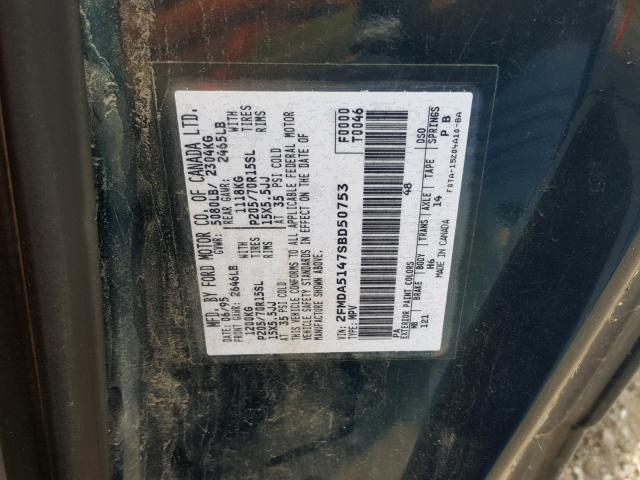 2FMDA5147SBD50753 - 1995 FORD WINDSTAR W GREEN photo 10