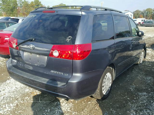 5TDZA23C56S402219 - 2006 TOYOTA SIENNA CE BLUE photo 4