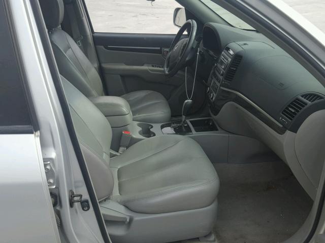 5NMSH73E47H010624 - 2007 HYUNDAI SANTA FE S SILVER photo 5
