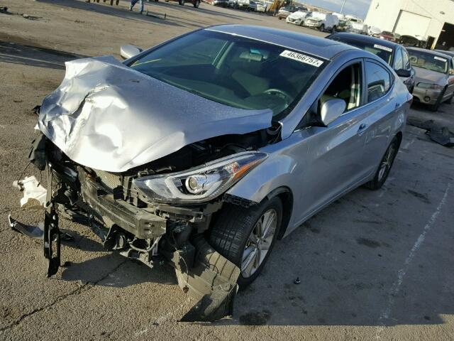 5NPDH4AE6FH619628 - 2015 HYUNDAI ELANTRA SE SILVER photo 2