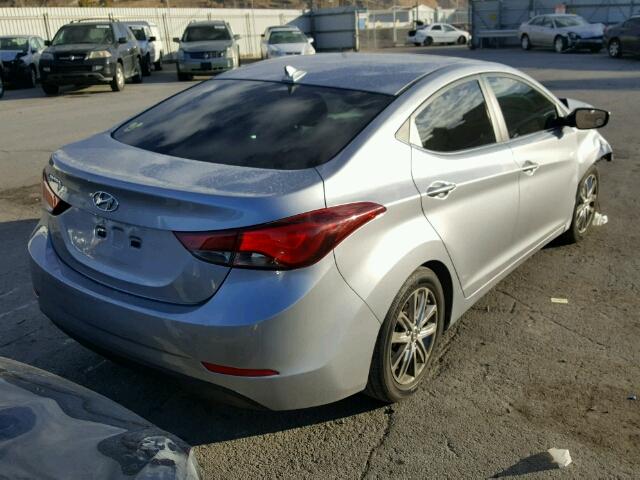 5NPDH4AE6FH619628 - 2015 HYUNDAI ELANTRA SE SILVER photo 4