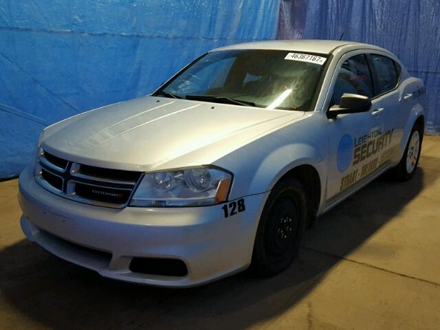 1C3CDZAB3CN294642 - 2012 DODGE AVENGER SE SILVER photo 2