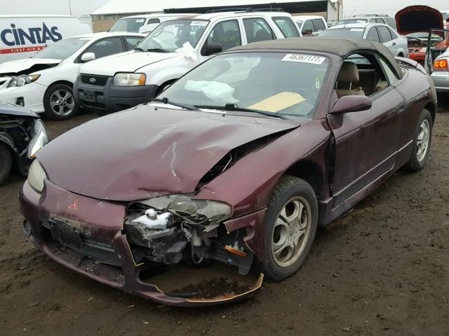 4A3AX35G6WE133703 - 1998 MITSUBISHI ECLIPSE SP MAROON photo 2