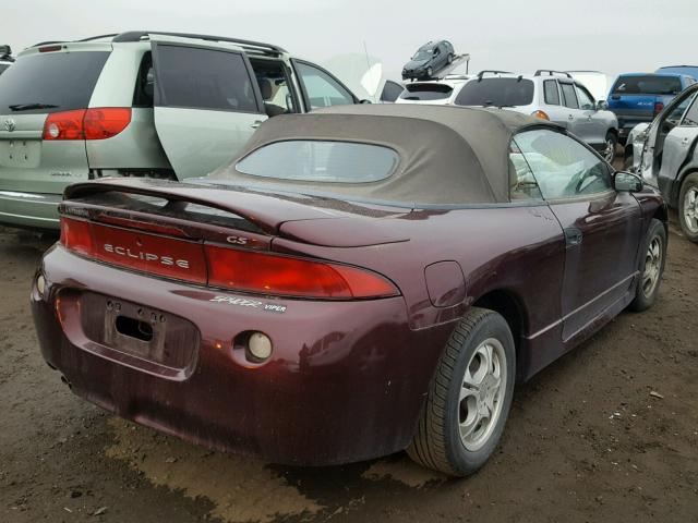 4A3AX35G6WE133703 - 1998 MITSUBISHI ECLIPSE SP MAROON photo 4