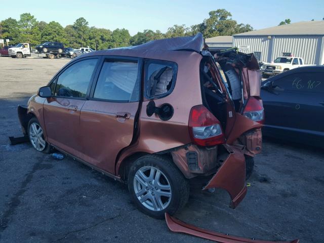 JHMGD38657S029066 - 2007 HONDA FIT S 橙色 照片 3