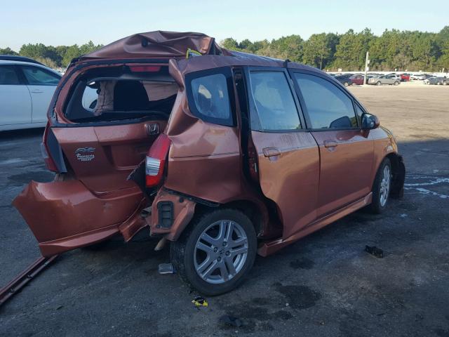 JHMGD38657S029066 - 2007 HONDA FIT S 橙色 照片 4