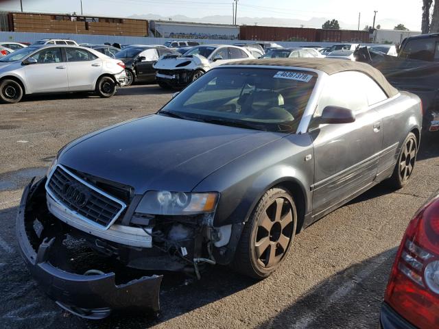 WAUAC48H56K007498 - 2006 AUDI A4 1.8 CAB GRAY photo 2