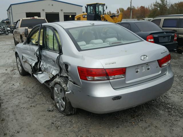 5NPET46C48H309992 - 2008 HYUNDAI SONATA GLS SILVER photo 3