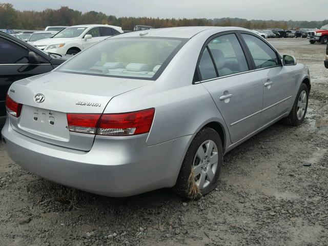 5NPET46C48H309992 - 2008 HYUNDAI SONATA GLS SILVER photo 4