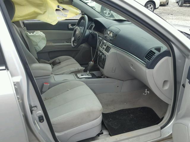 5NPET46C48H309992 - 2008 HYUNDAI SONATA GLS SILVER photo 5