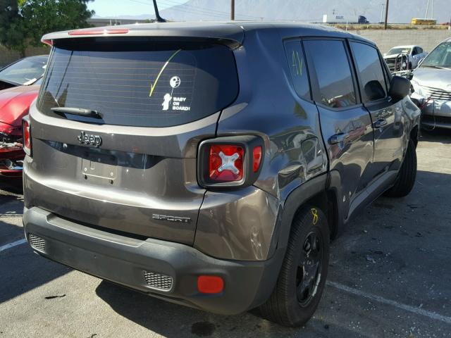 ZACCJAAT9GPD55472 - 2016 JEEP RENEGADE S ყავისფერი ფოტო 4