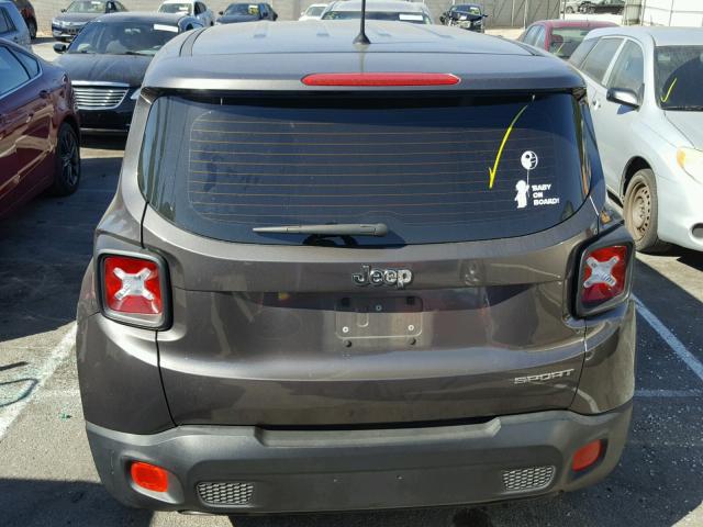 ZACCJAAT9GPD55472 - 2016 JEEP RENEGADE S ყავისფერი ფოტო 9