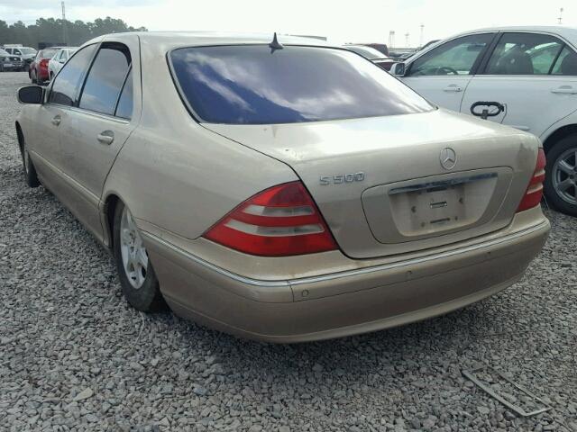 WDBNG75J51A195132 - 2001 MERCEDES-BENZ S 500 GOLD photo 3