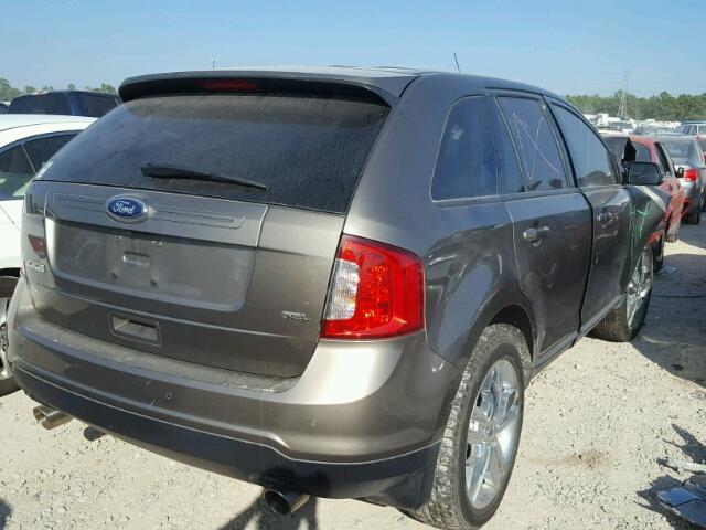 2FMDK3JC5EBB54677 - 2014 FORD EDGE SEL GRAY photo 4