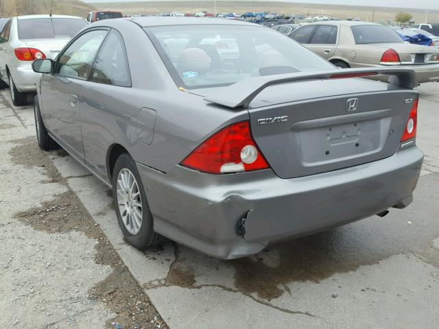 1HGEM229X5L059999 - 2005 HONDA CIVIC EX ნაცრისფერი ფოტო 3