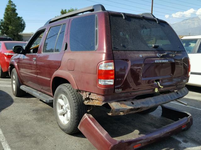 JN8DR09Y53W808186 - 2003 NISSAN PATHFINDER BURGUNDY photo 3