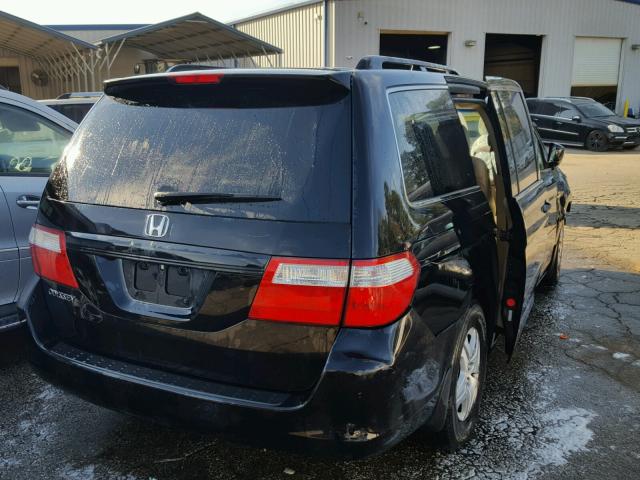 5FNRL387X7B019751 - 2007 HONDA ODYSSEY EX BLACK photo 4