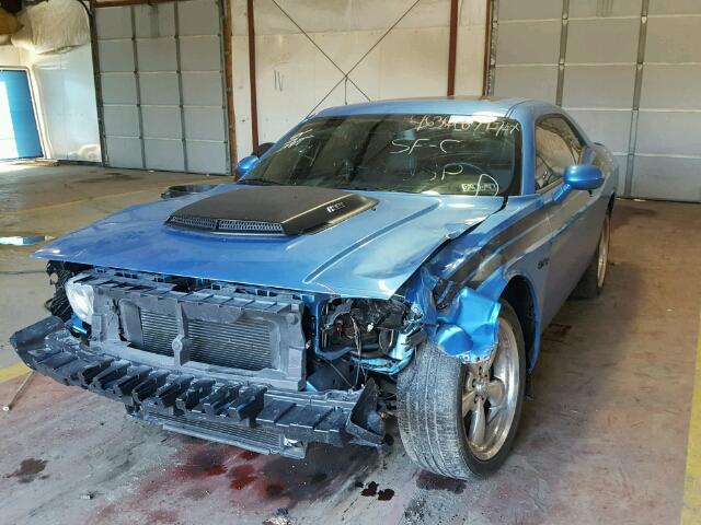 2B3CJ5DT7AH137009 - 2010 DODGE CHALLENGER BLUE photo 2