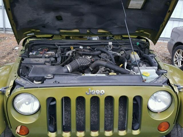 1J4FA54107L133657 - 2007 JEEP WRANGLER S GREEN photo 7