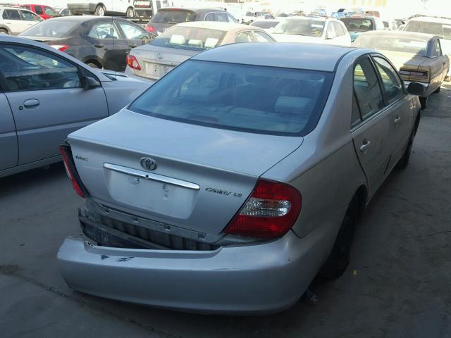 JTDBE32KX40276959 - 2004 TOYOTA CAMRY LE GRAY photo 4