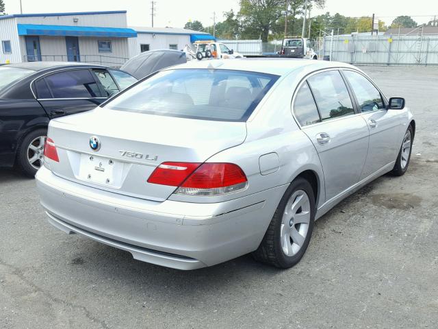 WBAHN83528DT81104 - 2008 BMW 750 LI SILVER photo 4