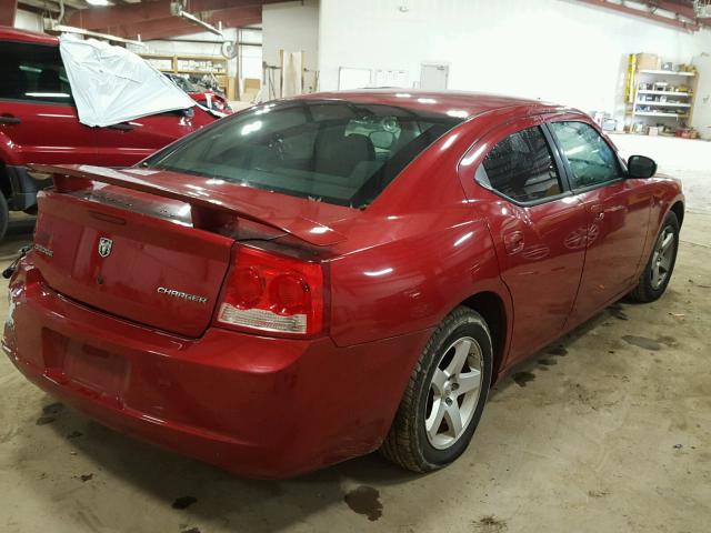 2B3KA43D39H573366 - 2009 DODGE CHARGER RED photo 4